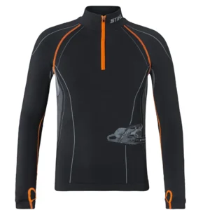 T-shirt, manches longues, ADVANCE, taille S, noir